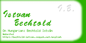 istvan bechtold business card
