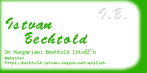 istvan bechtold business card